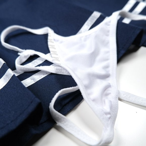 Large Size Japanese Style Navy Bule Cosplay Student Uniform Kawaii Lingerie - Picture 11 of 11